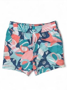Janie & Jack Shell Ocean Print Swim Trunks